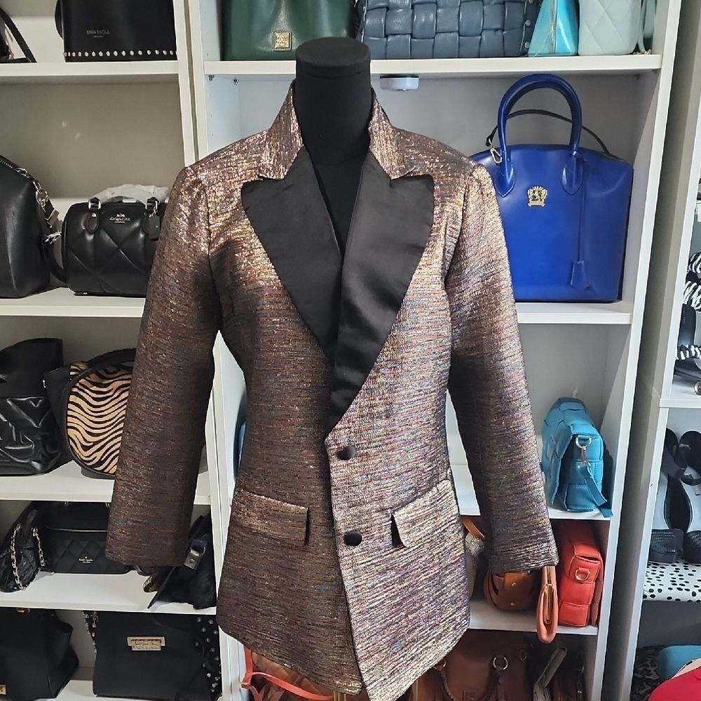 Hutch Black Blazer with Structured Fit and Notched Lapels